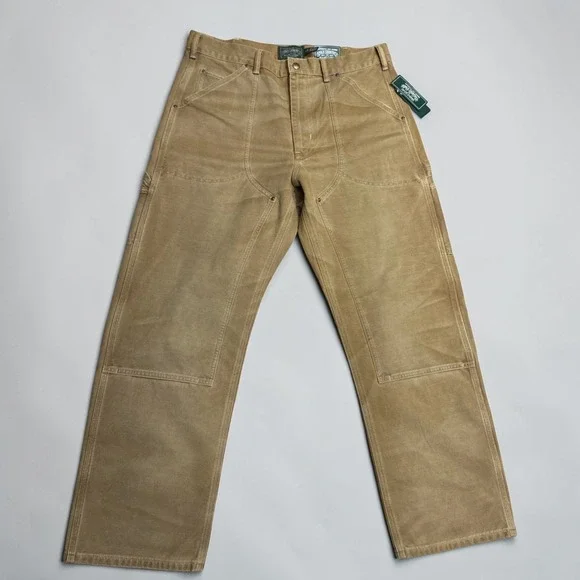 Polo Ralph Lauren Country Double Knee Carpenter Dungaree Pants Men's 34x32 NWT - Picture 2 of 7